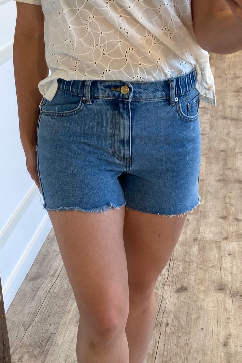 Jdy - Shorts - Jdy Zigga Hw Shorts Raw Hem - Light Blue Denim