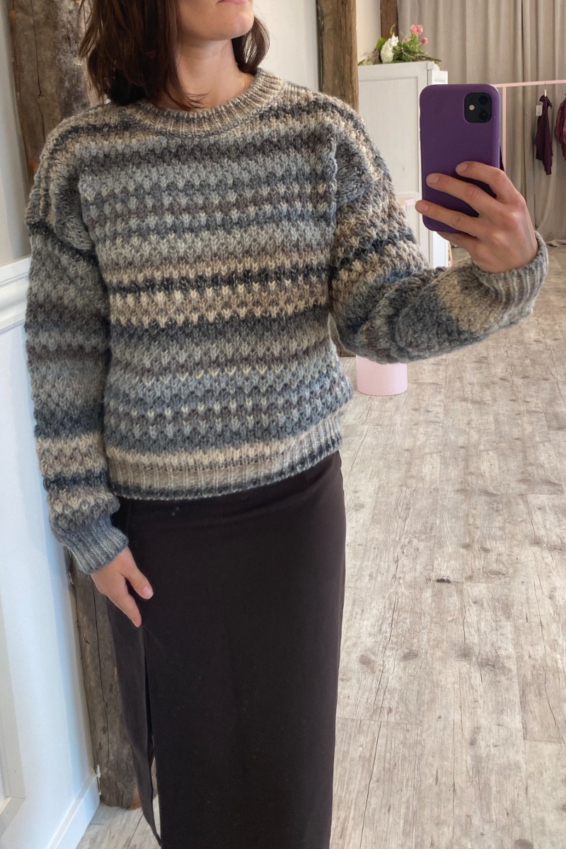 Noella - Oversize Strik - Gio Knit Sweater - Lys Grå Mix