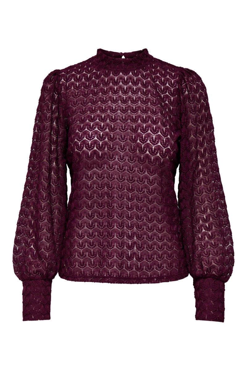 Jdy - Bluse - Avery Ls Blonde Top - Bordeaux Crush