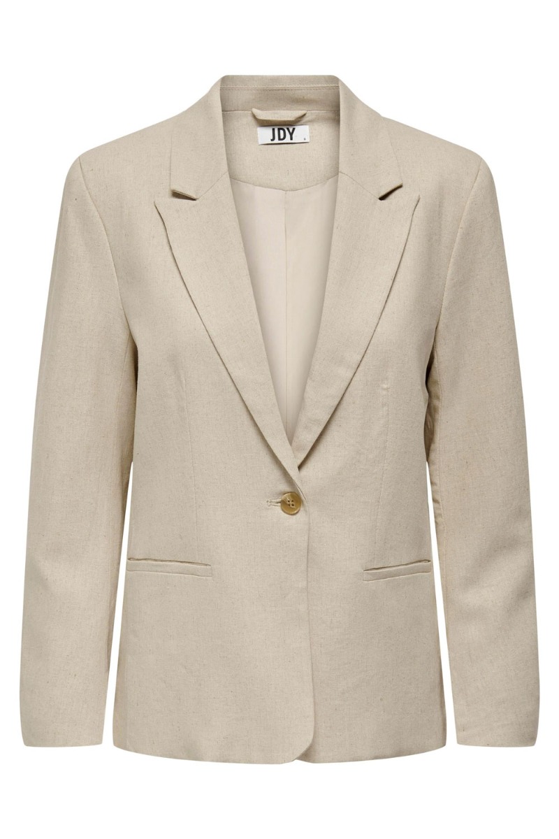 Jdy – Blazer i hør – Maya Ls – Sandfarvet Udsalg