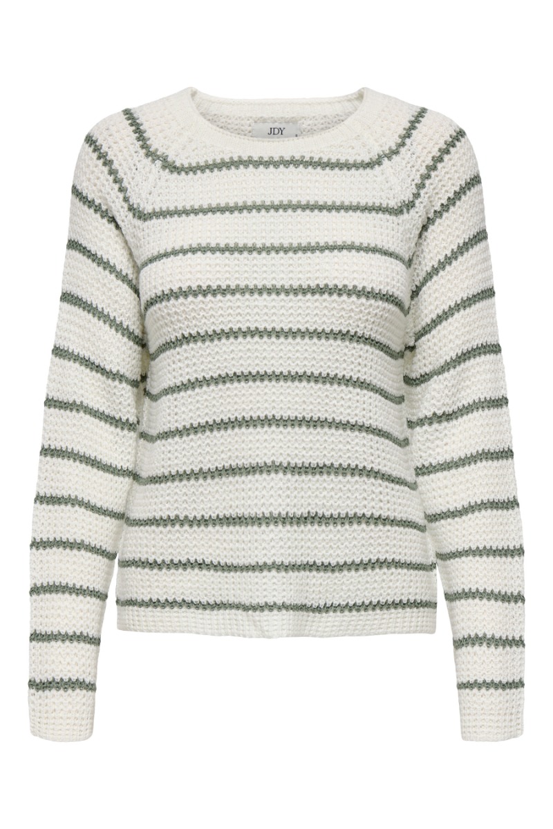 Jdy - Ellen Ls Oneck Raglan Pullover - Cloud Dancersea Spray