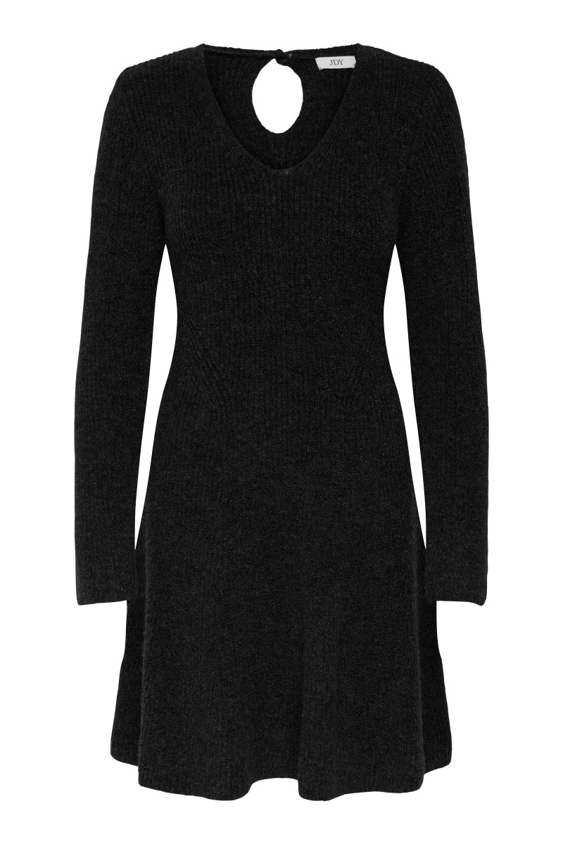 Jdy - Nova Ls V-hals Skaterkjole - Sort Jewel Box Stil
