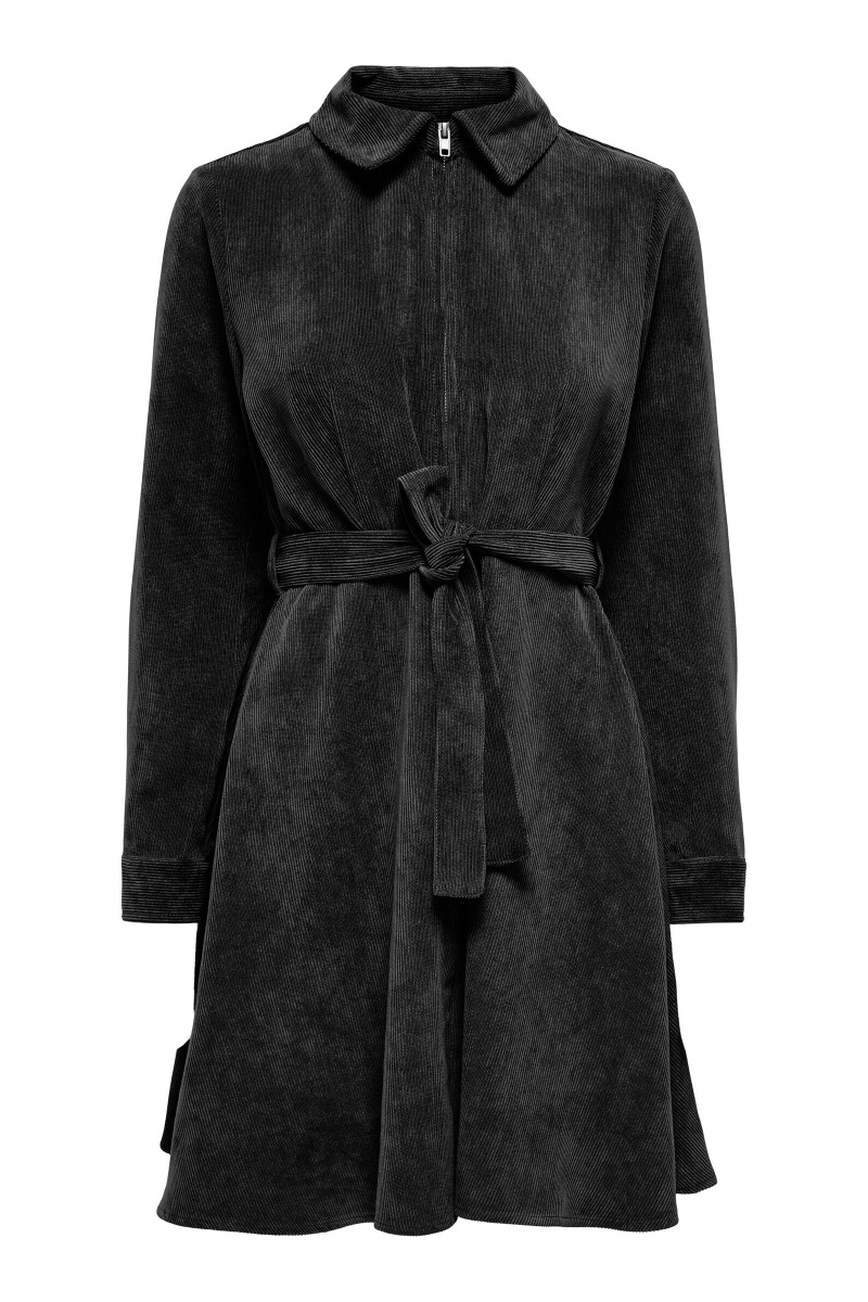 Jdy - Fløjlskjole - Ohio Ls Dress - Sort Tilbud!