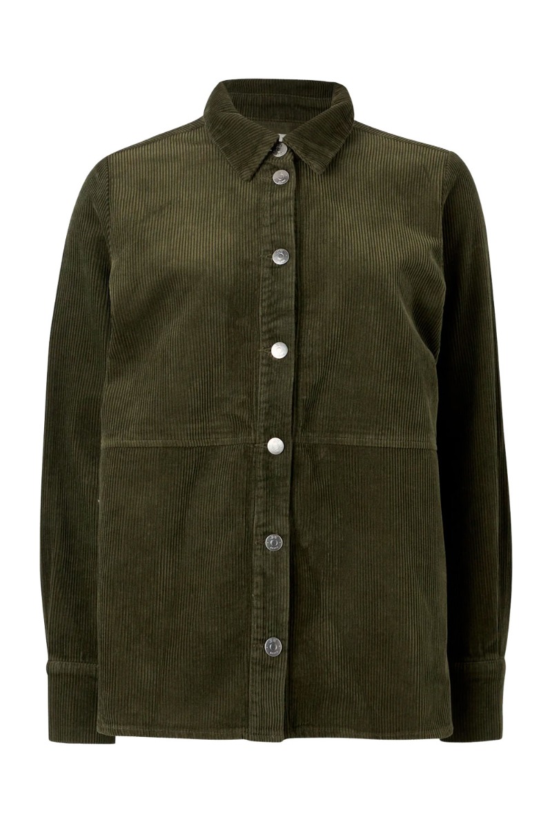 JDY - Fløjlskjorte - Shiraz Ls Long Shirt - Forest Night