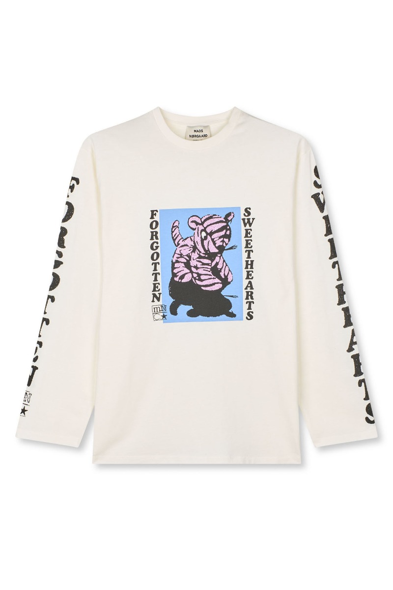 Mads Nørgaard Bluse - Cotton Jersey Jerry Tee - Snow White
