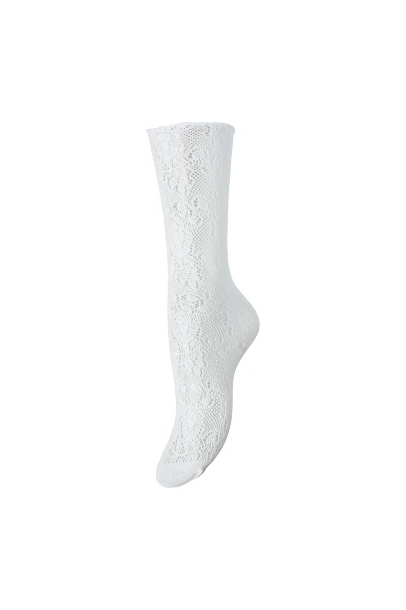 Pieces - Jillo Blonde Strømper 2 Pak - Sort-Hvid