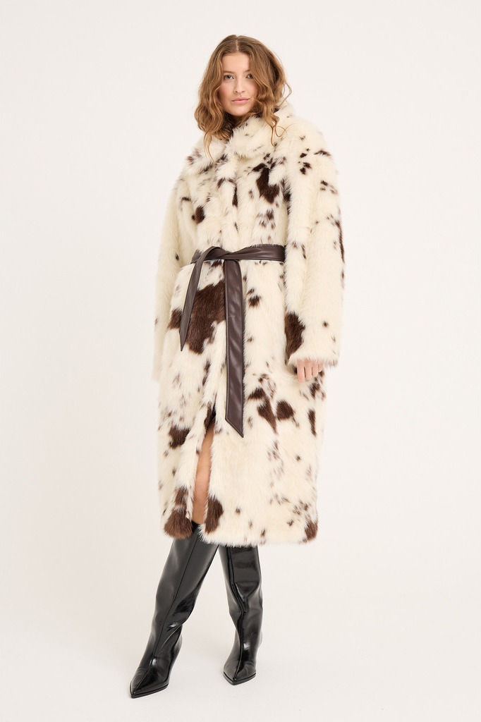 A-view – Kolvina Coat – Lang Jakke i Ko Print