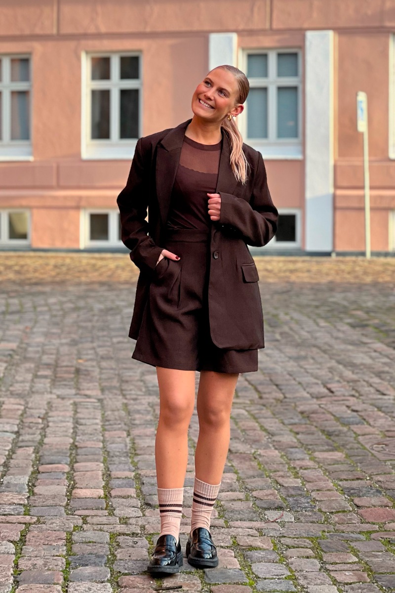 Loved By Lykke - Blazer - Bellis Blazer - Dark Brown