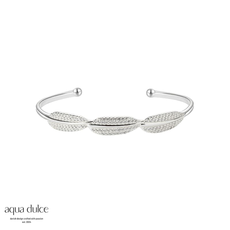 Flora Armring i Sterling Sølv med Klare Zirkonia