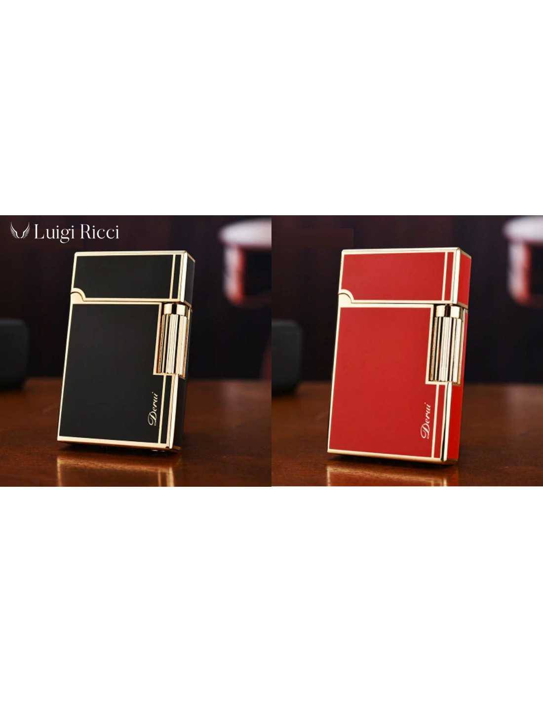 Luigi Ricci Flint Lighter - Samlerudgave i Sort/Rød