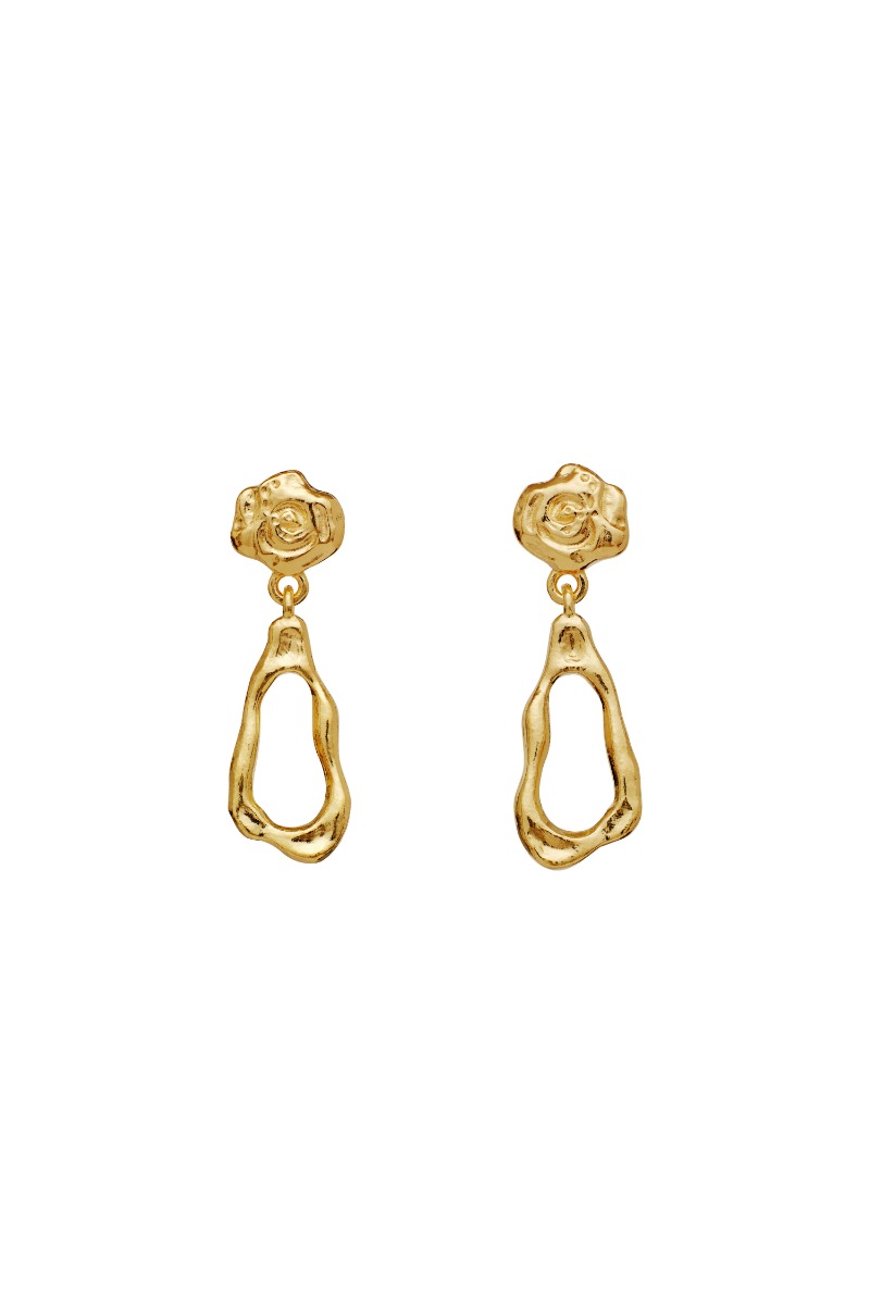 Maanesten - Lydia Øreringe i Guld - Elegant Design