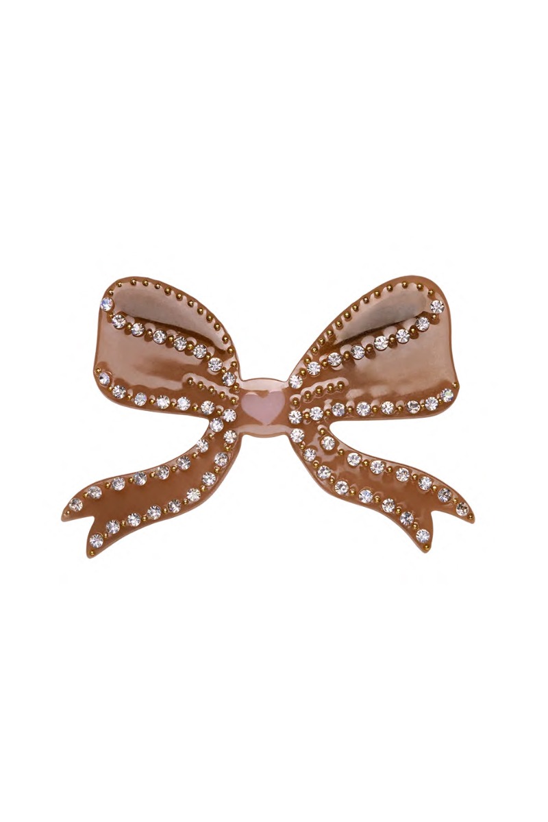 Maanesten - Broche - Sød Sløjfebroche i Mocha
