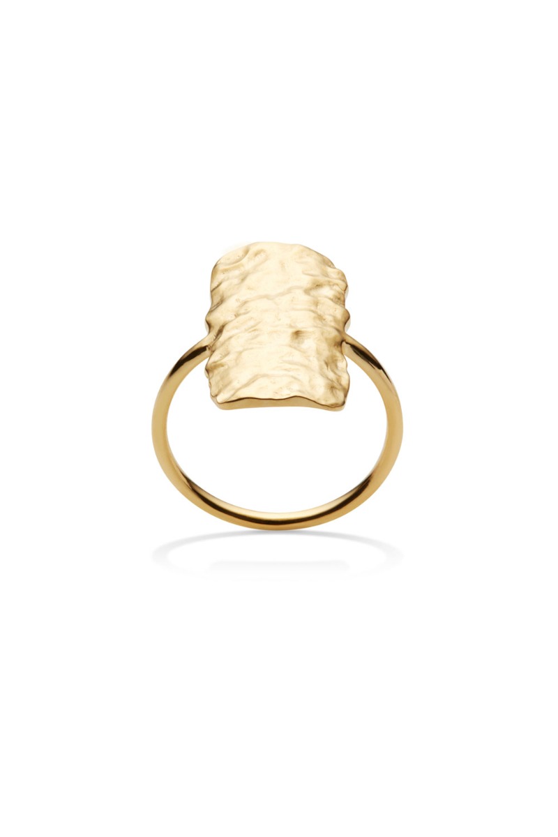 Maanesten Cuesta Ring i Guld - Smuk Hammeret Design