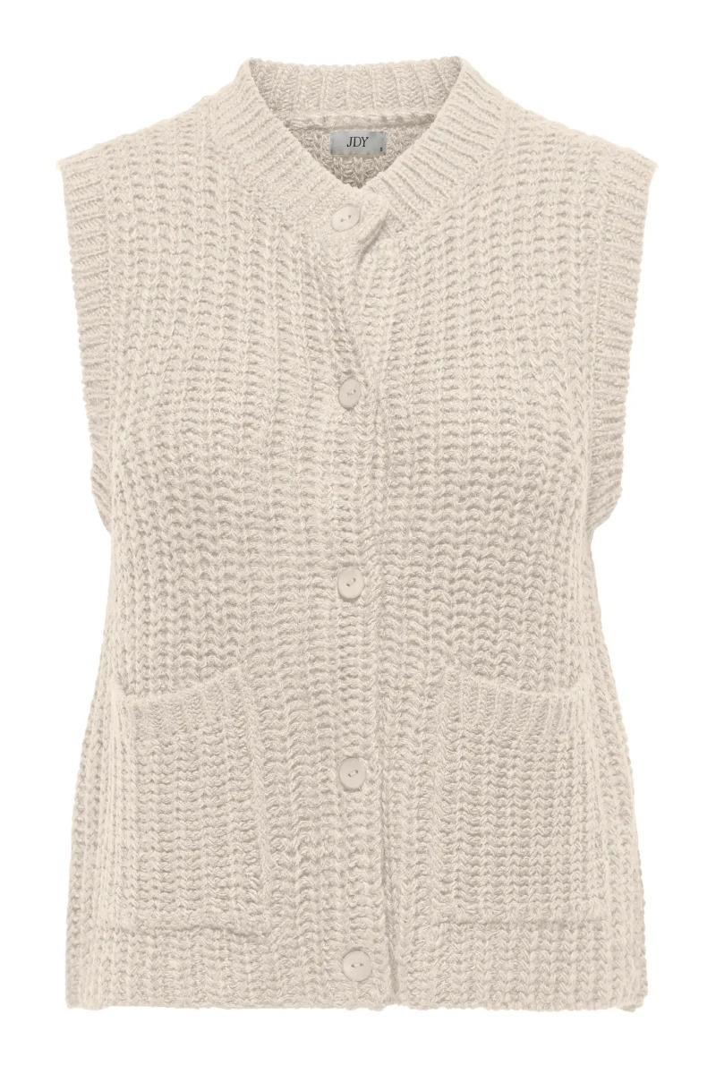 Jdy - Mabel Sl O-neck Knappet Vest - Efterårsvarme