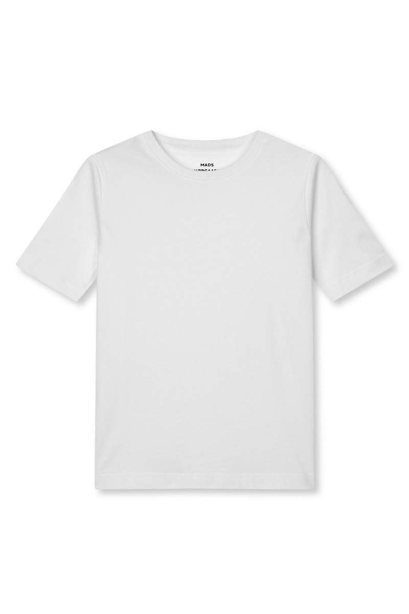 Mads Nørgaard T-shirt i Hvid - Klassisk og Behagelig