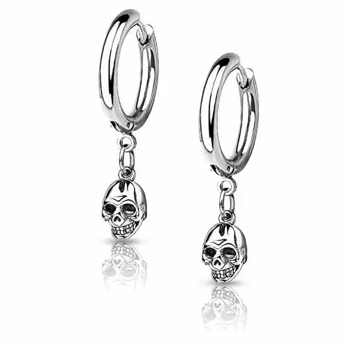 Stål Skull Kranie Ørering - 1 Stk fra Marjoe.dk