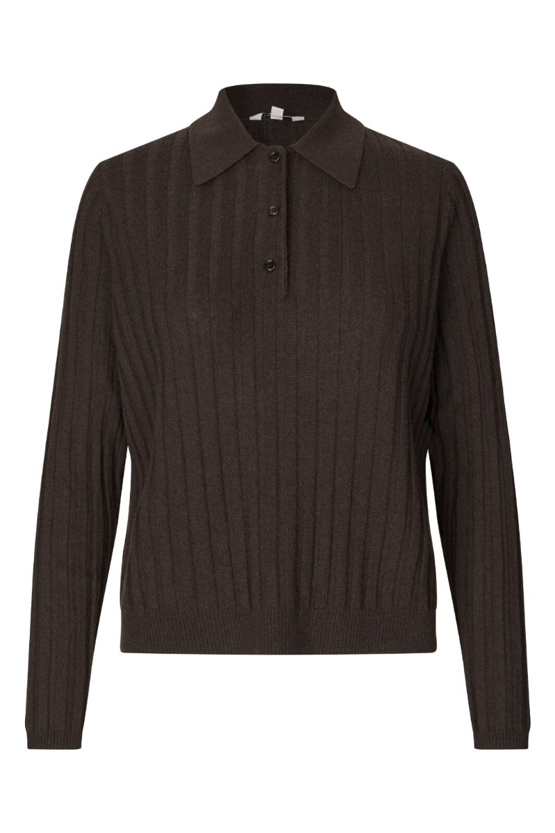 Mbym - Bluse - Poli-m - Java i smuk brun farve