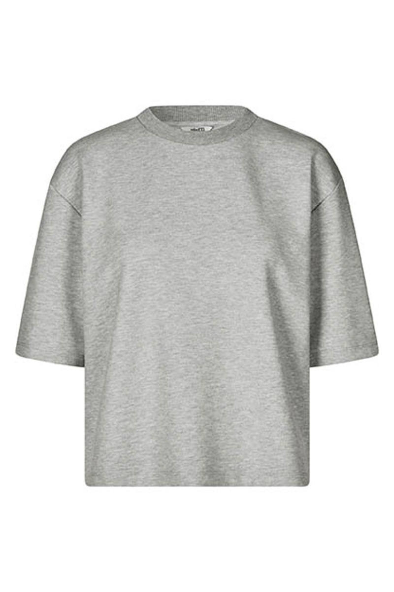 Mbym T-shirt Emrys-m - Lys Grå Melange på Tilbud