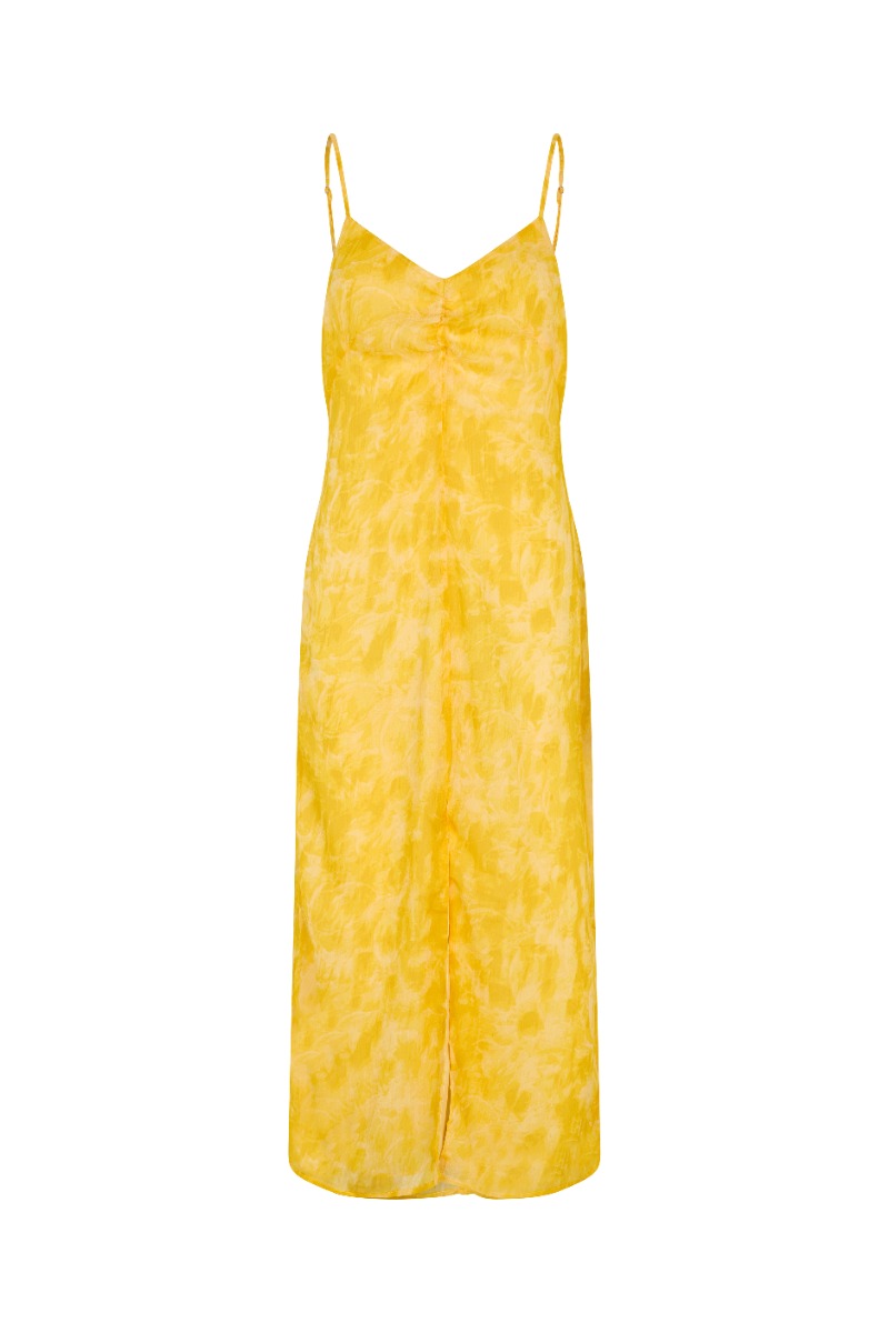 Modstr?m - Kjole - Napthalimd Print Strap Dress - Sunflower