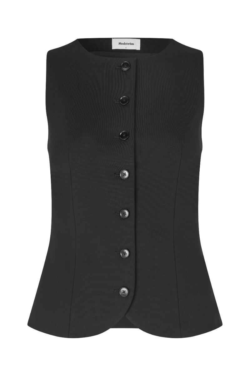 Modstrøm - Tanny Top - Elegant ærmeløs top i sort