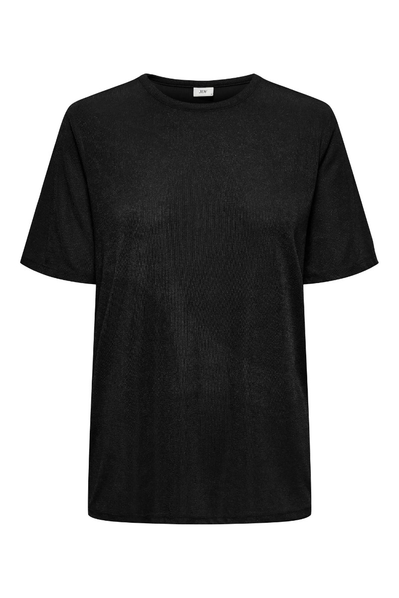 Jdy - T-shirt med glimmer - Panther 24 Long Top - Sort