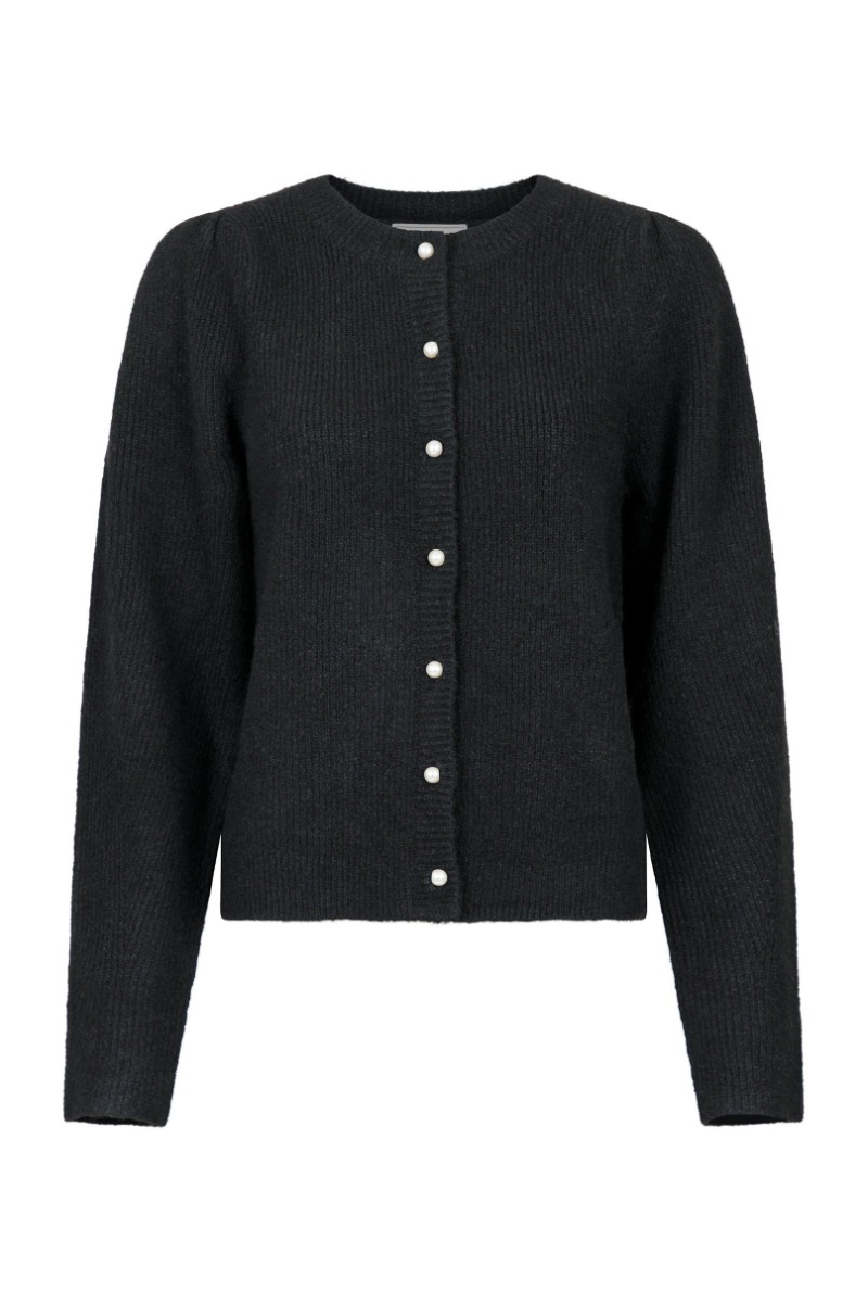 Neo Noir - Nuna Strikket Cardigan - Sort Elegance
