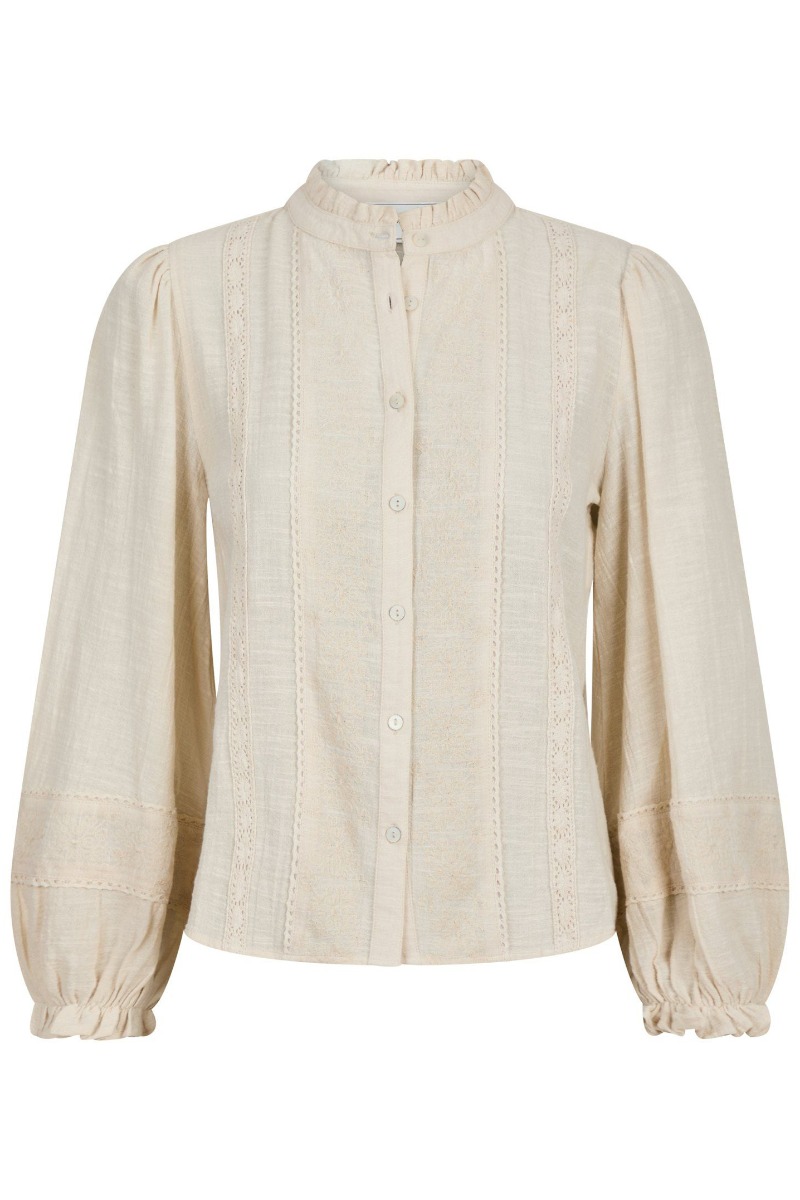 Neo Noir - Bluse - Marlowe Deco Blouse - Ivory