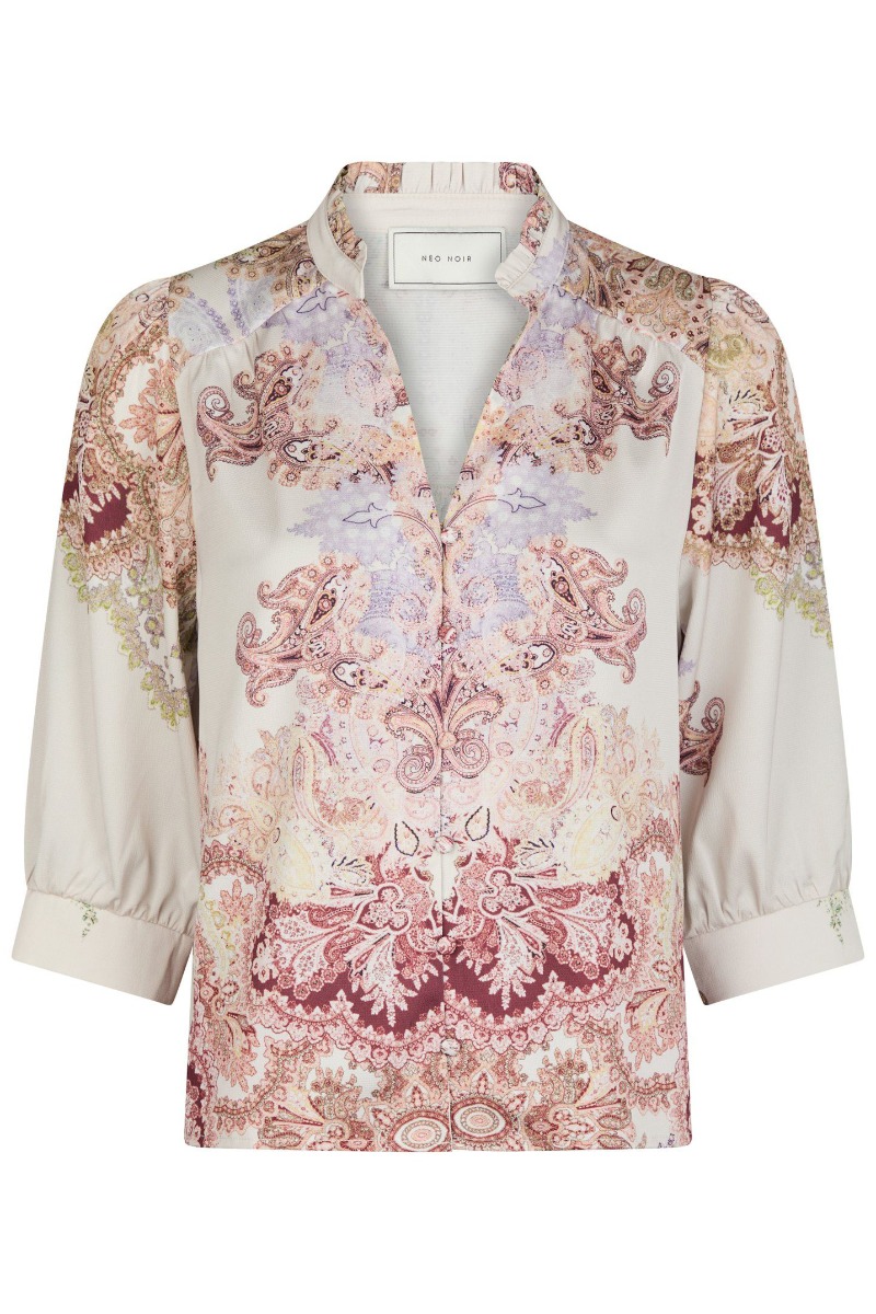 Neo Noir - Roselle Artist Paisley Bluse - Ivory Udsalg
