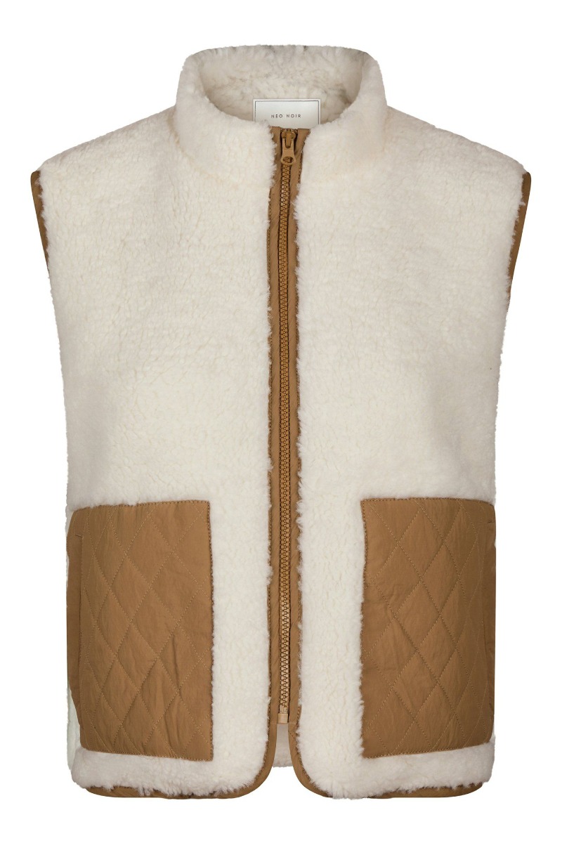 Neo Noir - Scout Teddy Vest - Off White Udsalg