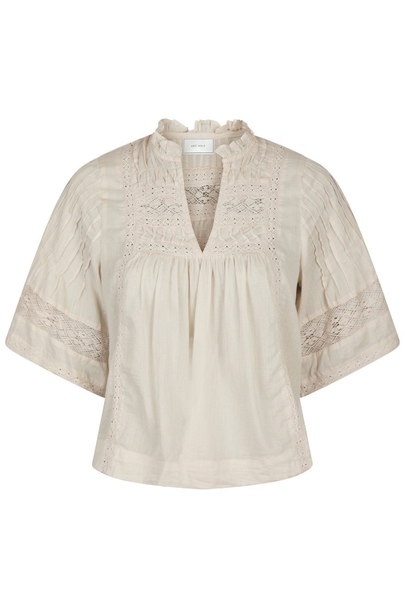 Neo Noir - Siama S Voile Bluse - Ivory Udsalg!