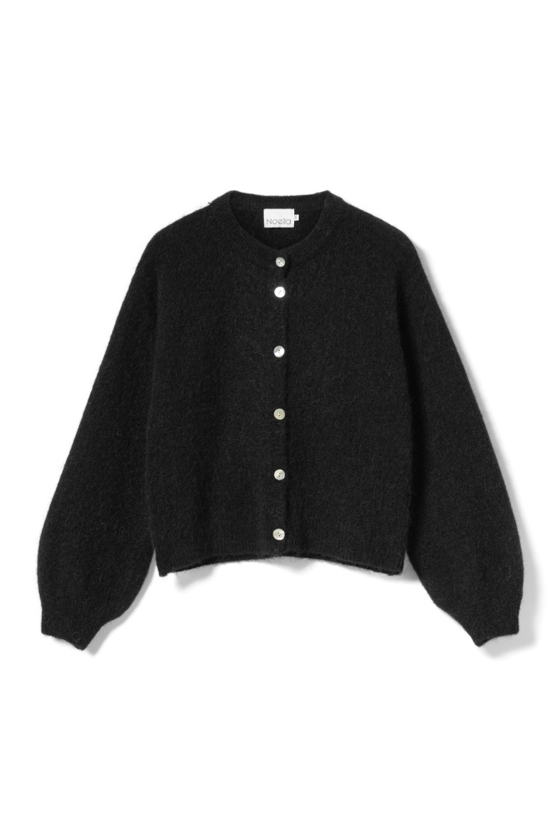 Noella Kae Strikket Cardigan i Sort - Elegant Stil!