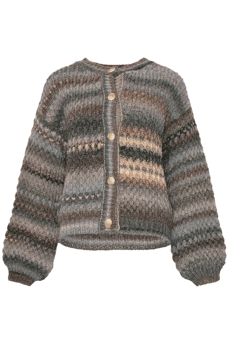 Noella - Kae Strik Cardigan - Lys Grå Mix