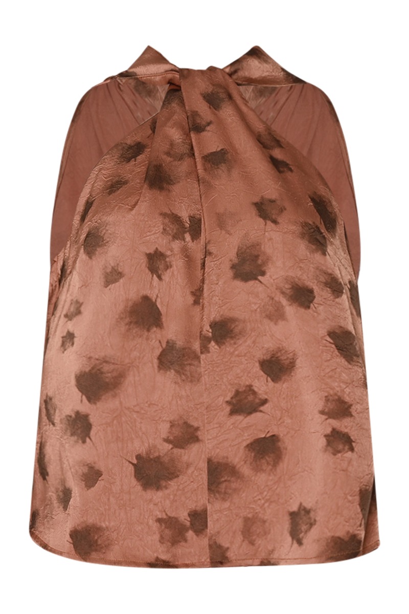 Noella - Lucinda Bluse i Cosette Rust Print - Festlig Stil
