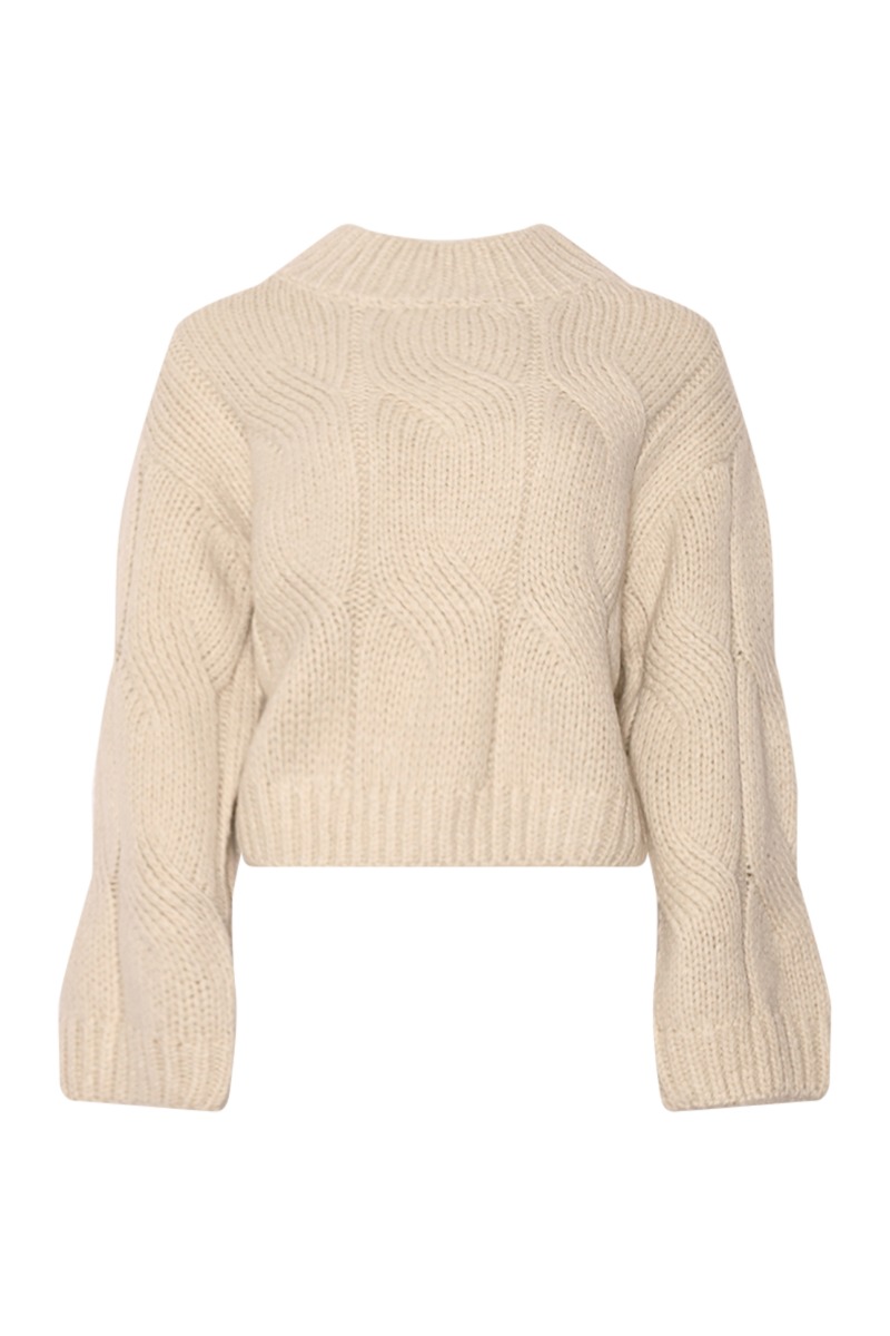 Noella - Strik - Lynx Knit - Ivory - Kvalitetsstrik til vinter
