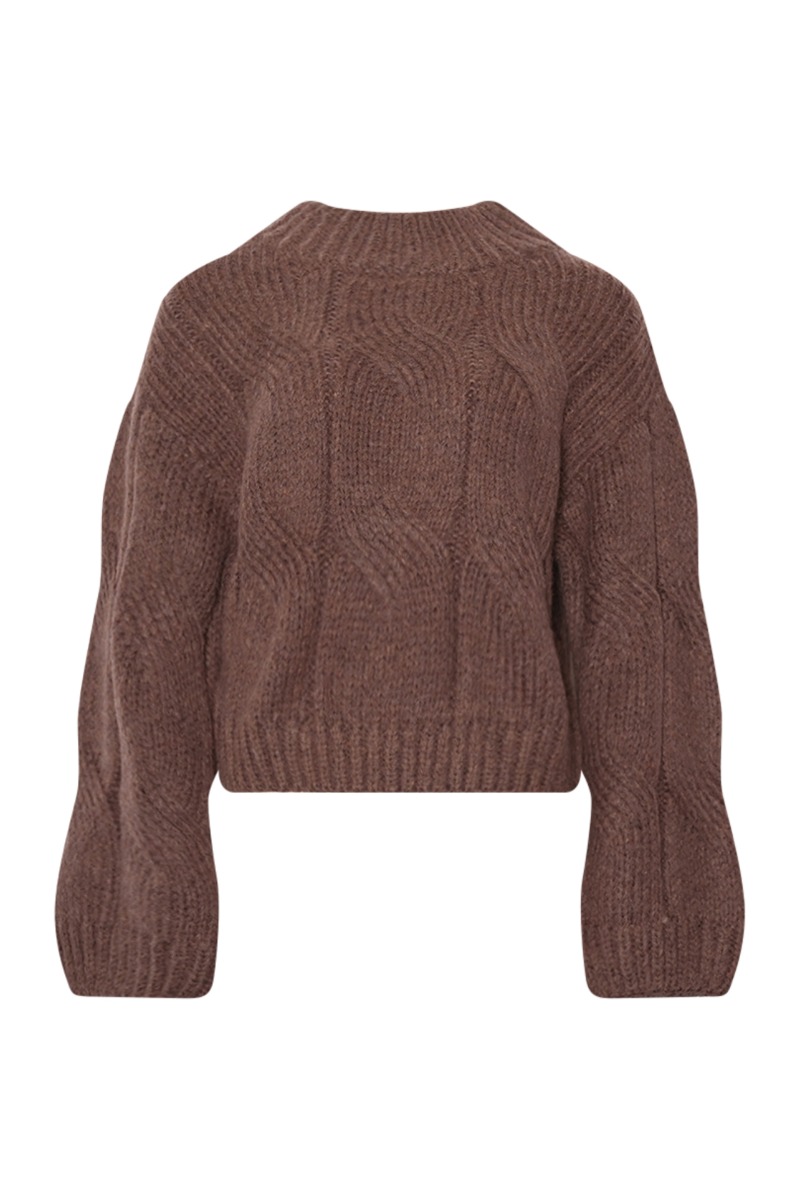 Noella - Lynx Knit Strik - Varm og Stilfuld i Morel