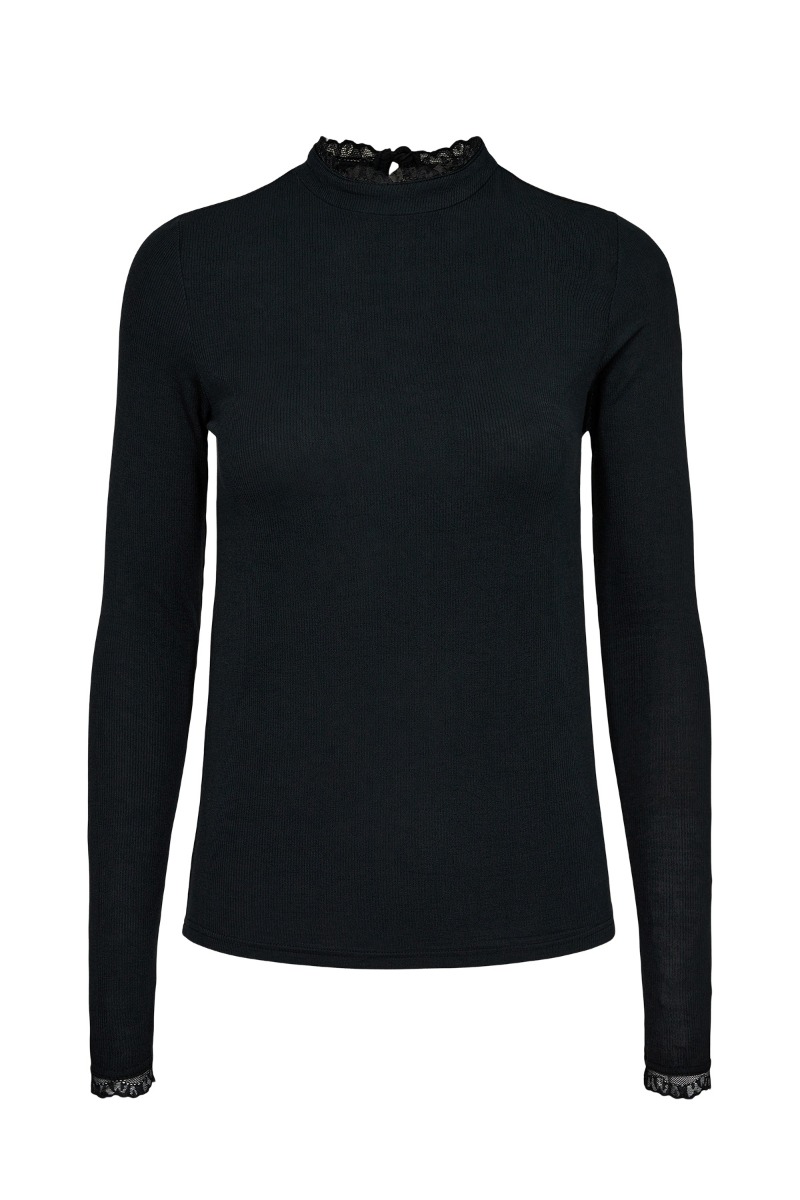 N?mph - Bluse - Nubowie Lace Blouse - Caviar