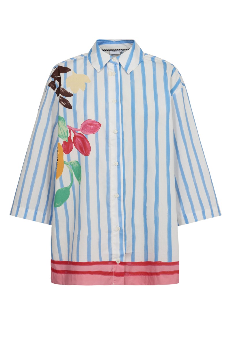 Nümph Wendie Skjorte - Lys Hvid med Papaya Print