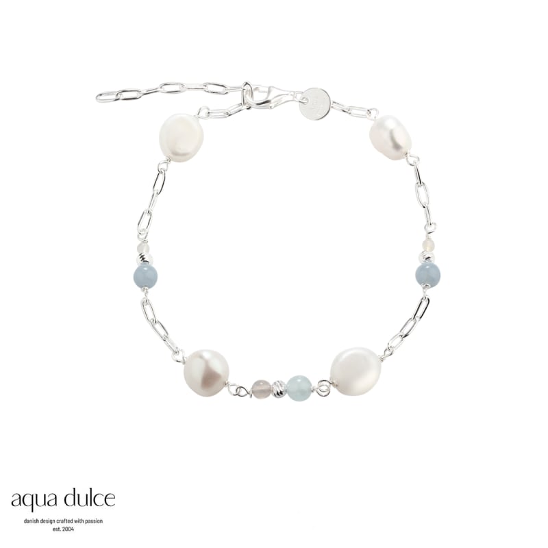 Armbånd i himmelblå fra Aqua Dulce - 100% nikkelfri