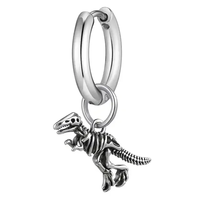 Raptor Steel ørering – Unik dino-ørering i rustfrit stål