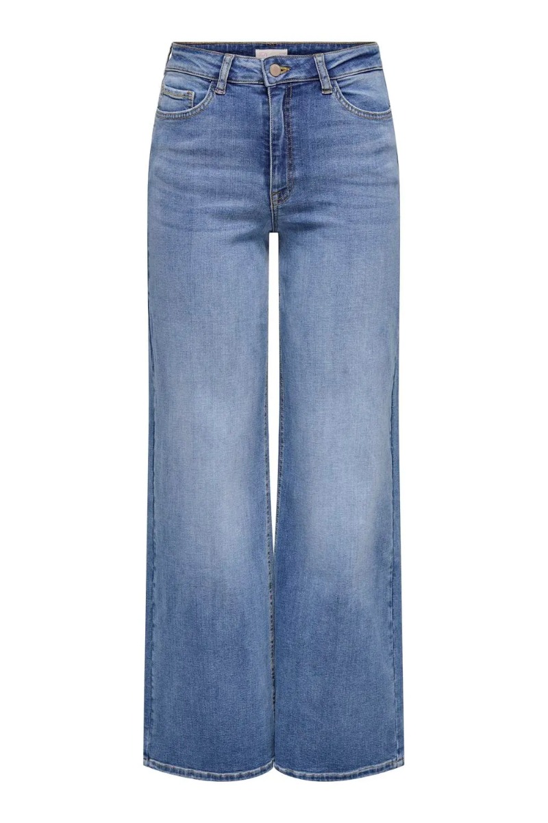 Jdy - Jeans - Jdyfelina-fina Hw Wide - Medium Blue Denim