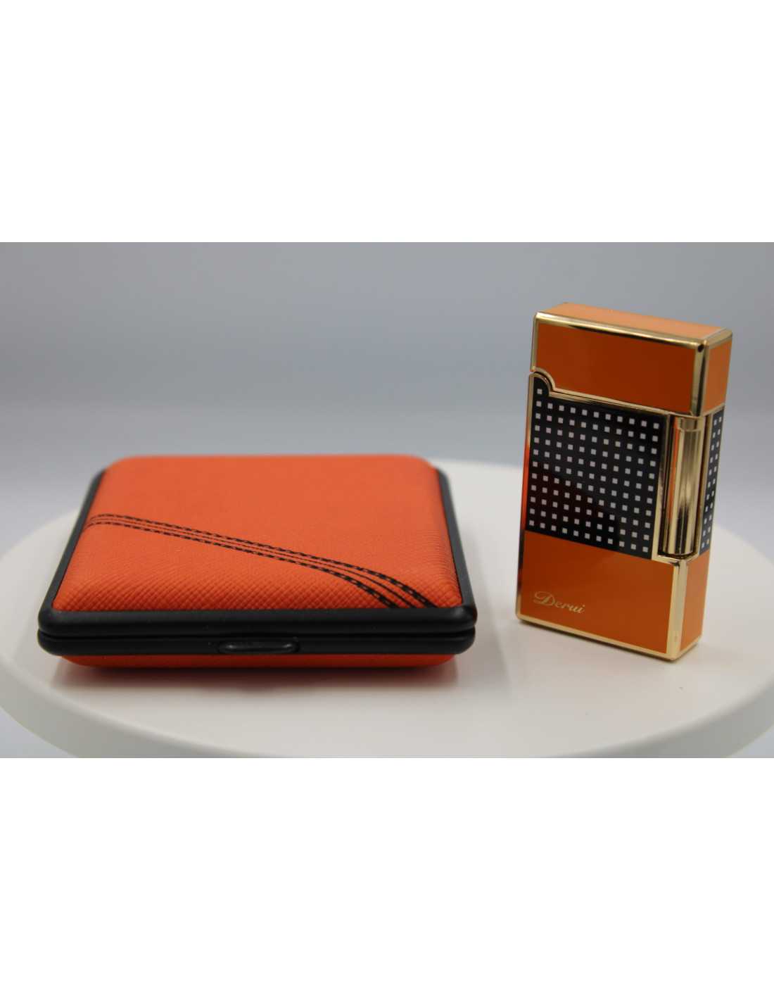 Eksklusivt sæt: Luigi Ricci Jet Lighter & Vom Hofe Cigaretetui