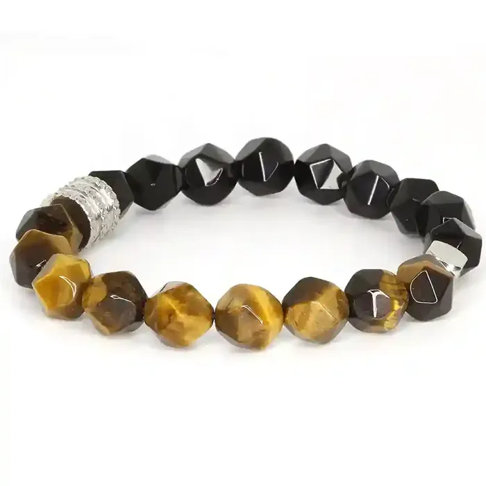Nordic Balance - Perlearmbånd med Tiger Eye og Agat