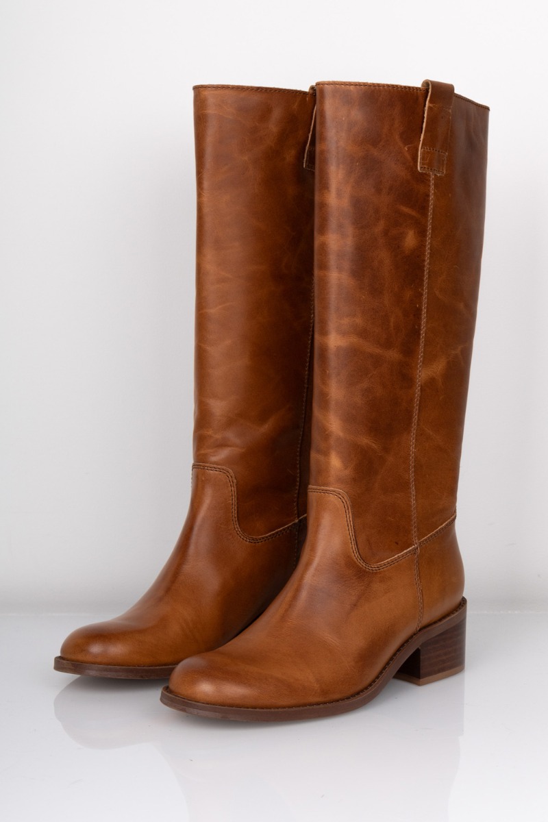 Phenumb - Elegant cognac støvle - Martina Long