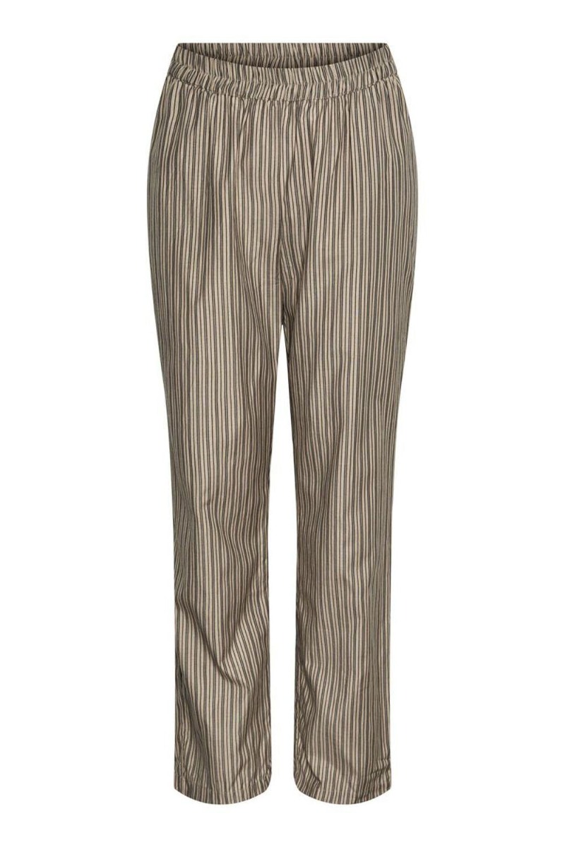 Pieces - Bukser - Pc Assra Mw Ankle Pant - Sølv Minksort