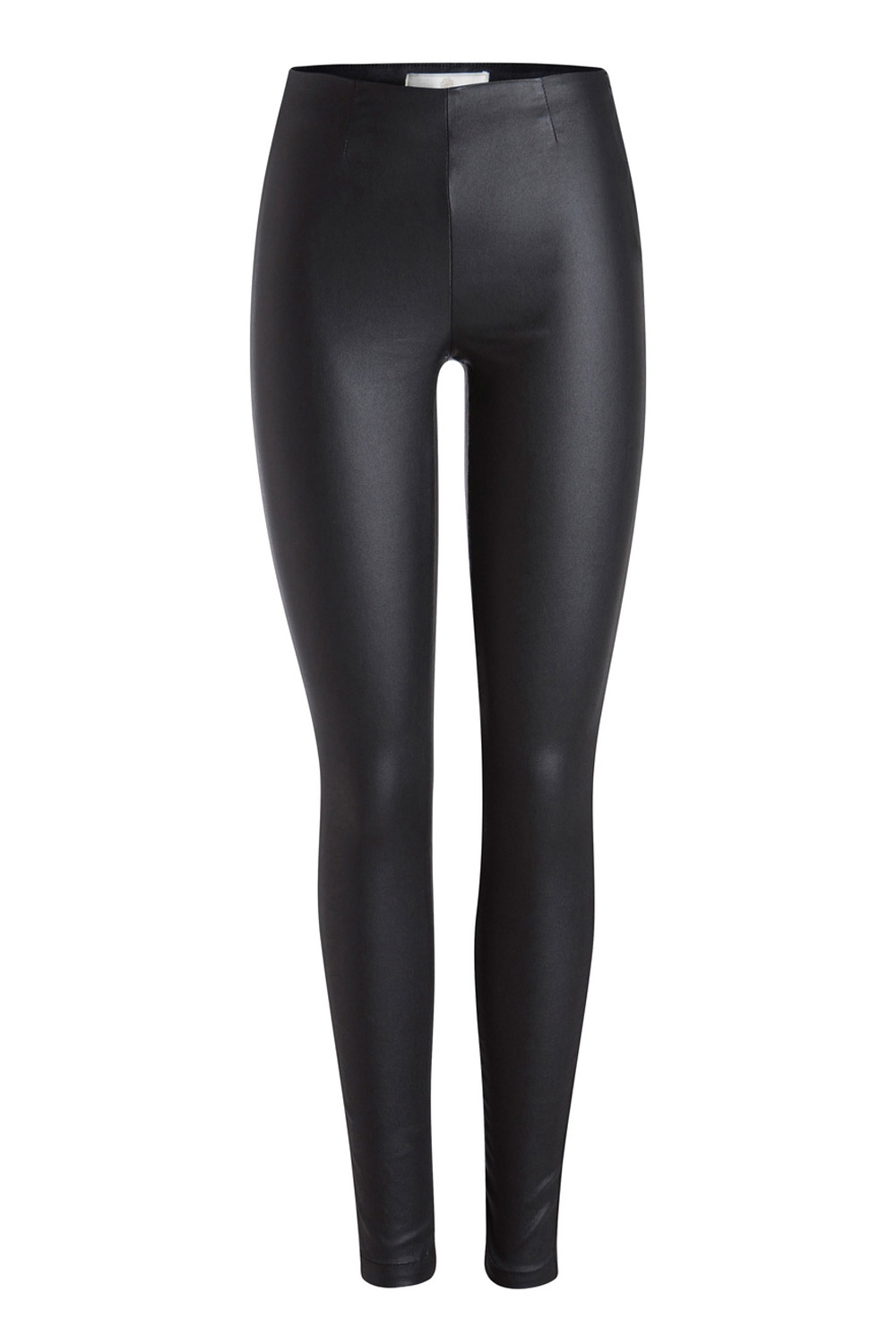 Højtaljede coated leggings fra Pieces - Sort elegance