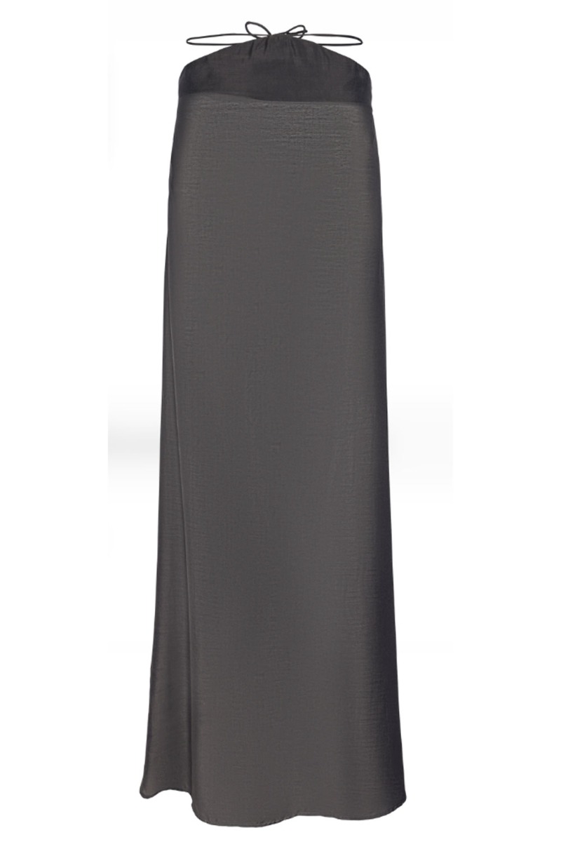 Pieces - Kjole - Pc Aya Strap Halterneck Maxi Dress - Magnet