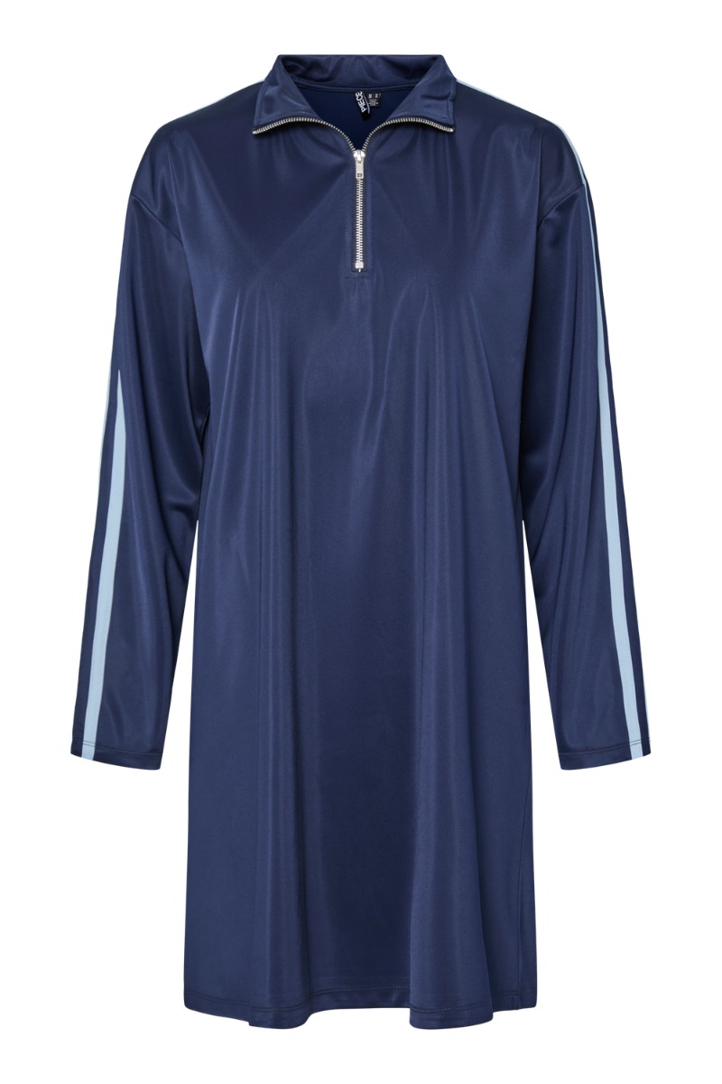 Pieces - Sporty Kjole i Maritime Blue - Online Lagersalg!