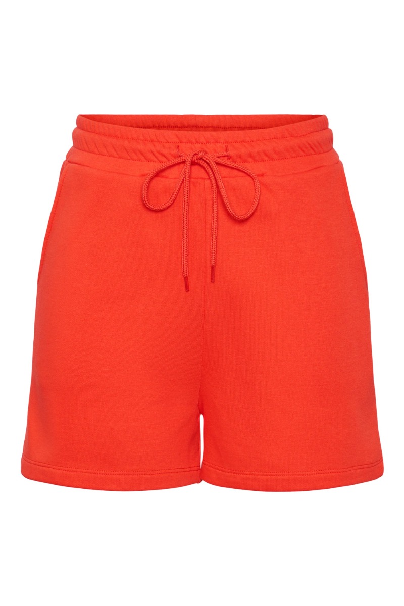 Pieces - Pc Chilli Summer Shorts - Poppy Red på tilbud!