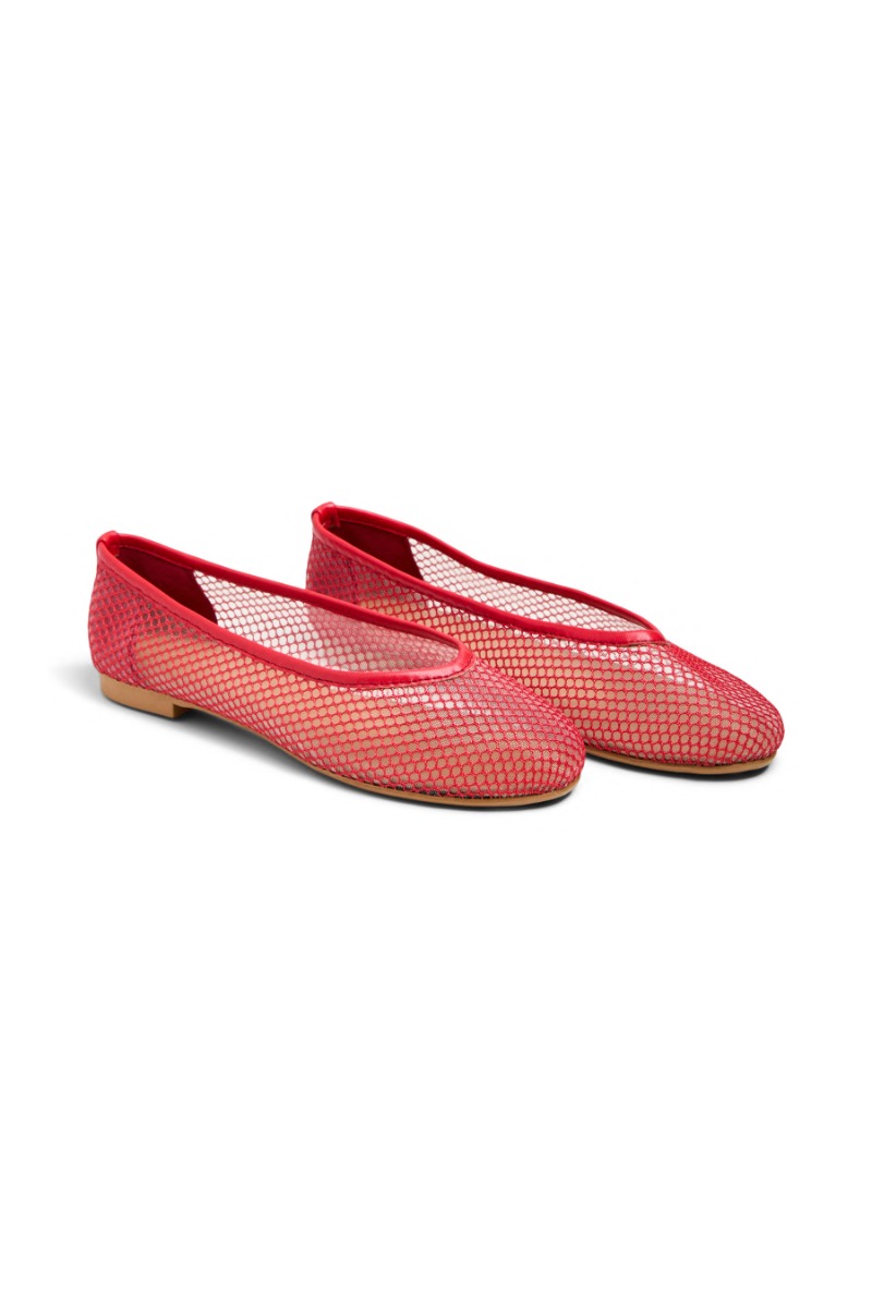 Pieces - Mesh Ballerina Sko - Lollipop - 70% Rabat!