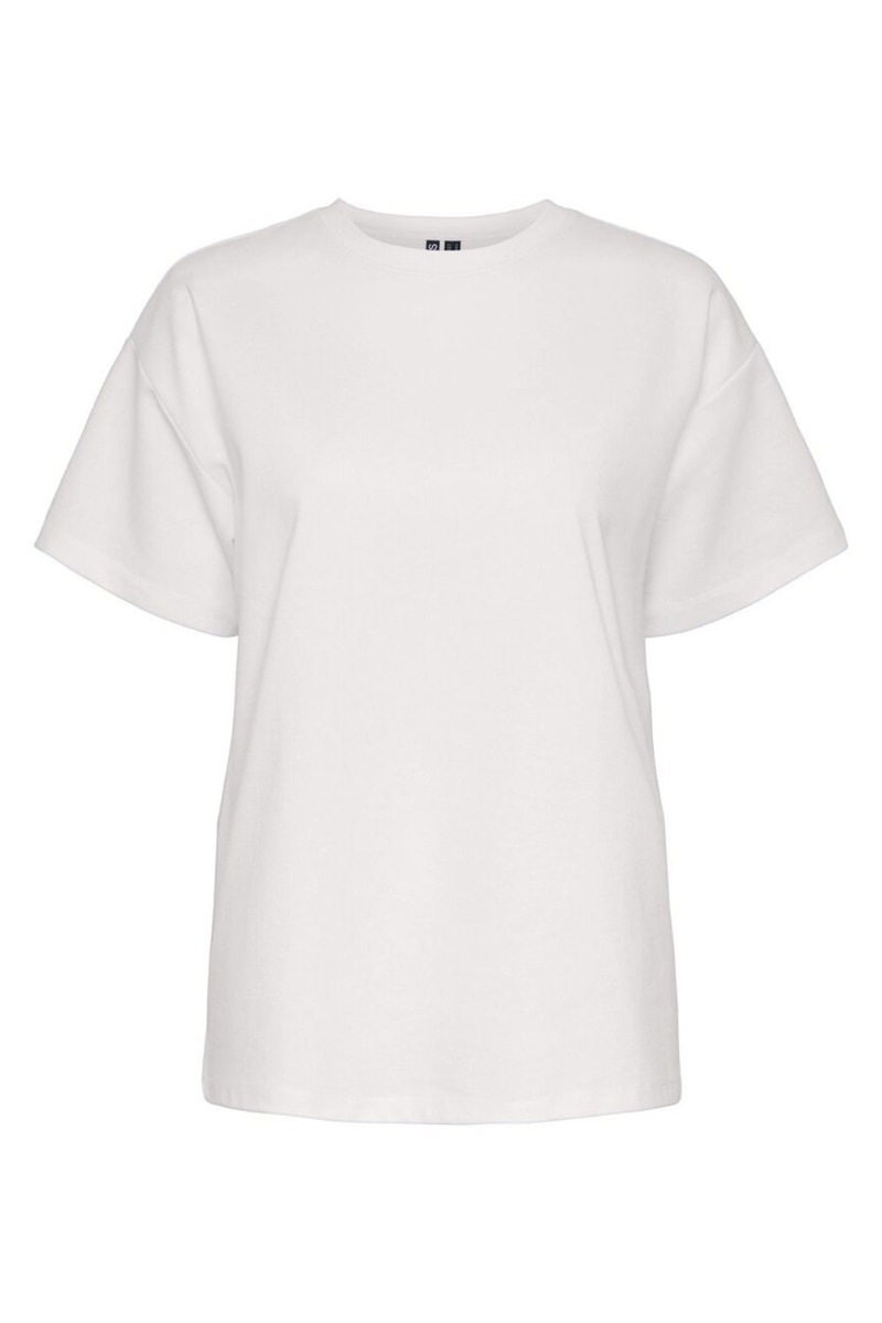 Pieces - T-shirt - Pc Skylar Ss Oversized Tee - Bright White